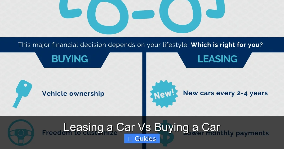 Leasing a Car Vs Buying a Car