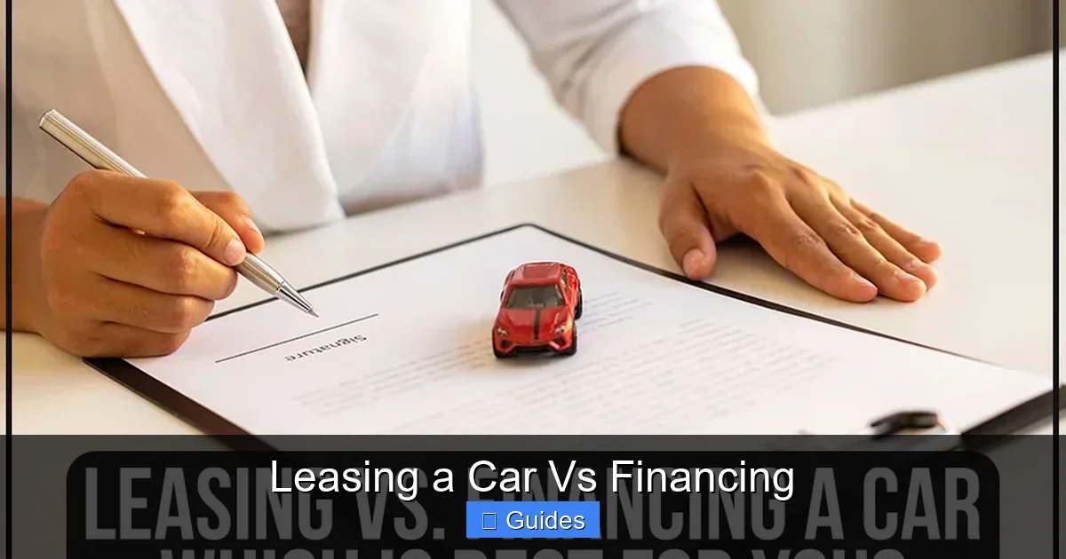 Leasing a Car Vs Financing