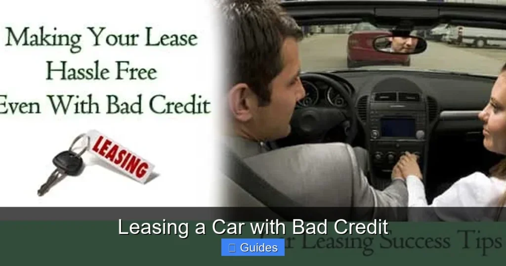 Leasing a Car with Bad Credit