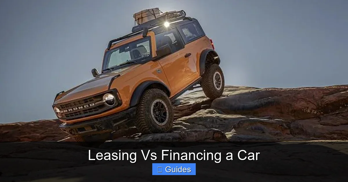 Leasing Vs Financing a Car