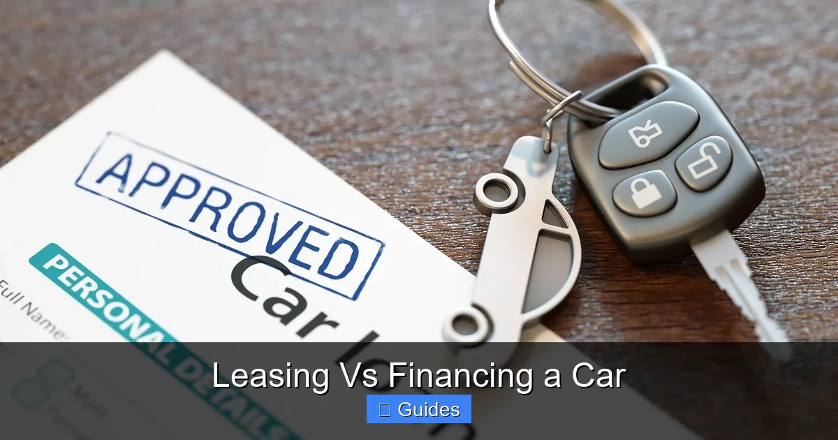 Leasing Vs Financing a Car