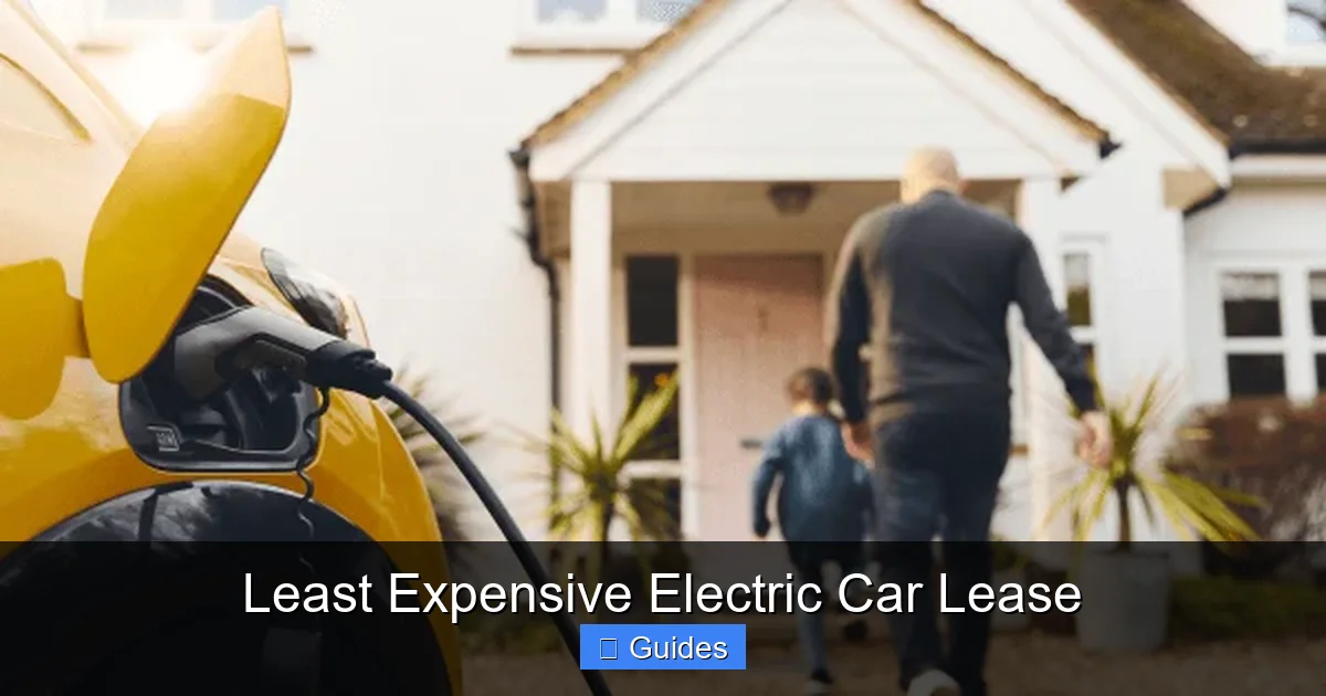 Least Expensive Electric Car Lease
