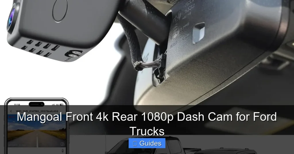 Mangoal Front 4k Rear 1080p Dash Cam for Ford Trucks