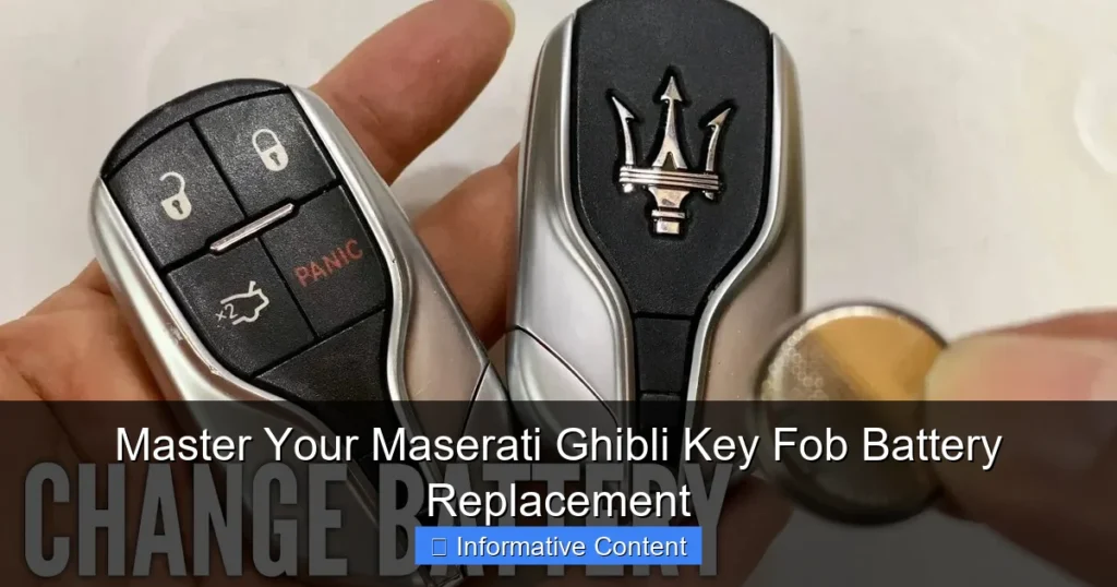 Master Your Maserati Ghibli Key Fob Battery Replacement