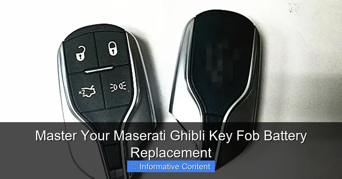 Master Your Maserati Ghibli Key Fob Battery Replacement