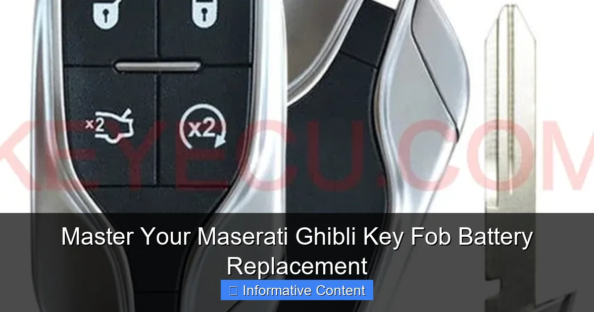 Master Your Maserati Ghibli Key Fob Battery Replacement