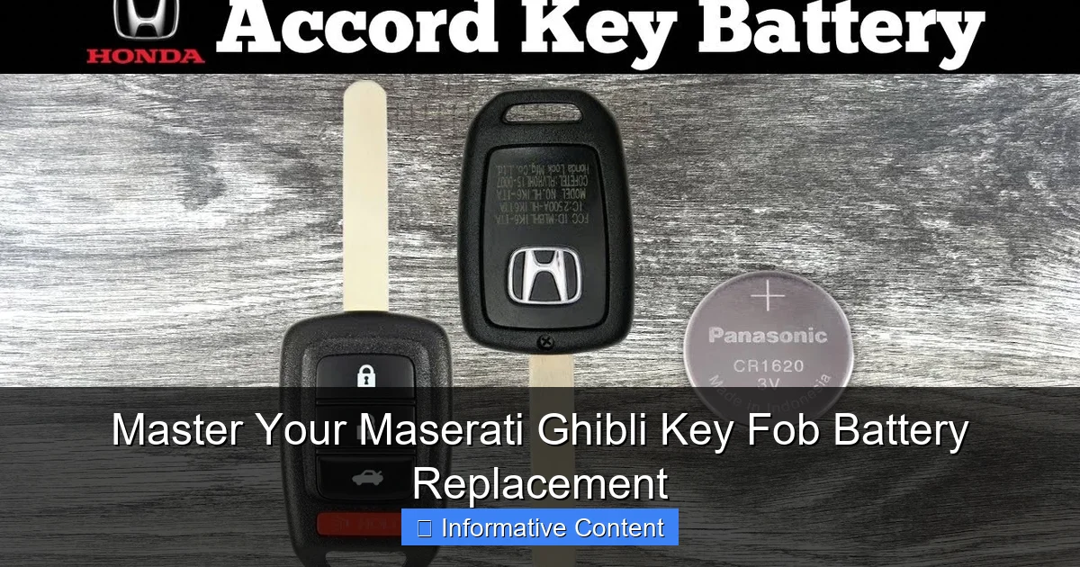 Master Your Maserati Ghibli Key Fob Battery Replacement