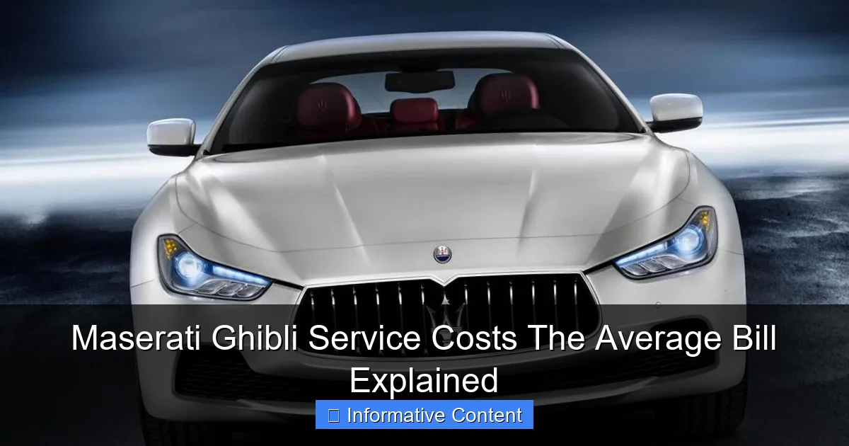 Maserati Ghibli Service Costs The Average Bill Explained