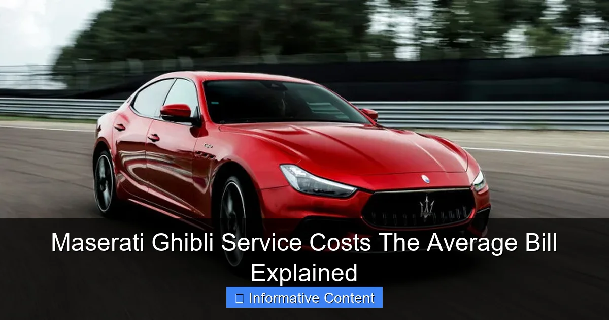 Maserati Ghibli Service Costs The Average Bill Explained