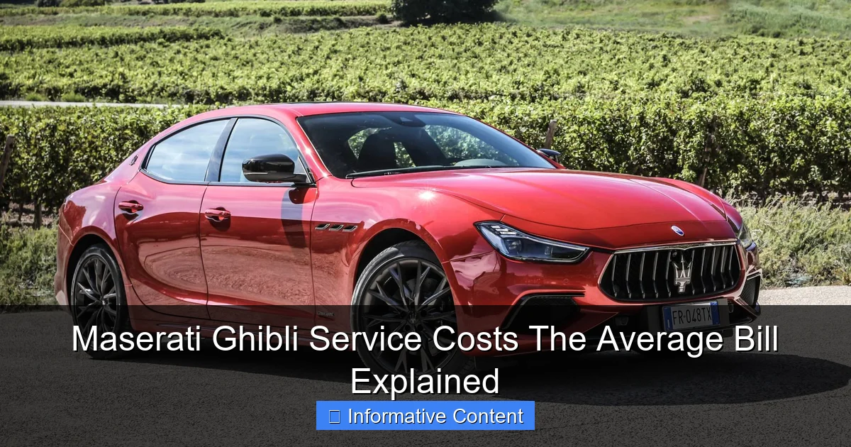 Maserati Ghibli Service Costs The Average Bill Explained