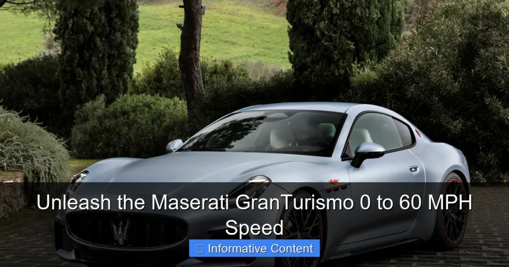 Unleash the Maserati GranTurismo 0 to 60 MPH Speed
