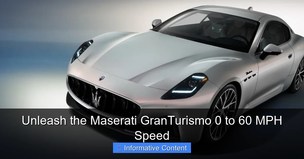 Unleash the Maserati GranTurismo 0 to 60 MPH Speed