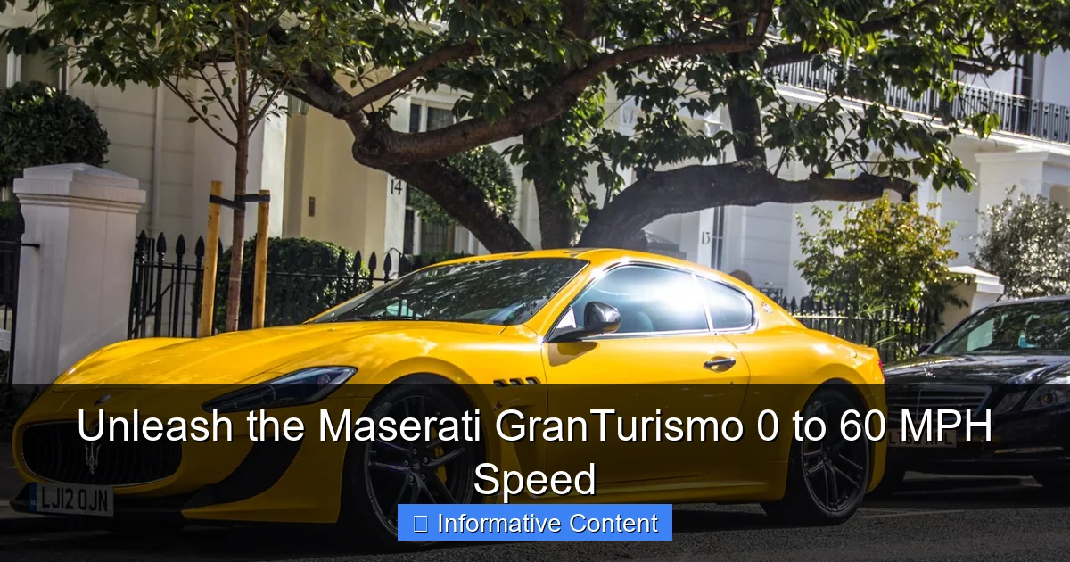 Unleash the Maserati GranTurismo 0 to 60 MPH Speed