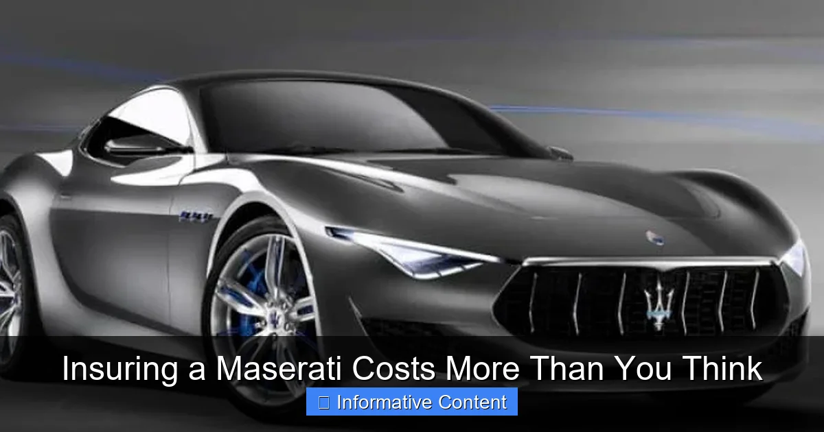 Insuring a Maserati Costs More Than You Think