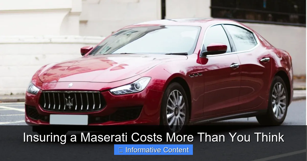 Insuring a Maserati Costs More Than You Think
