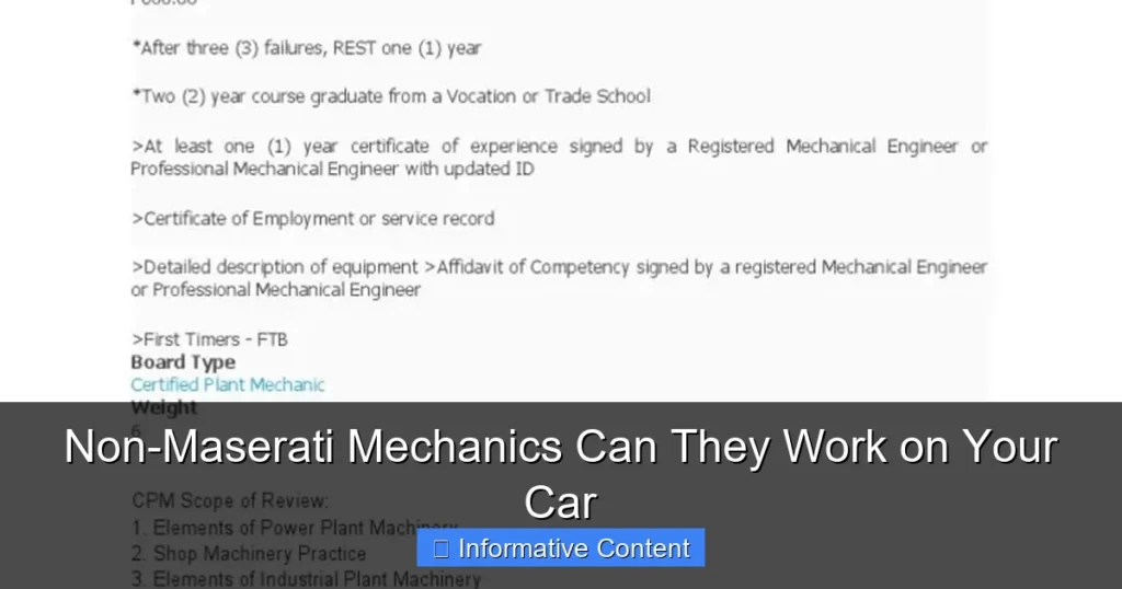 Non-Maserati Mechanics Can They Work on Your Car