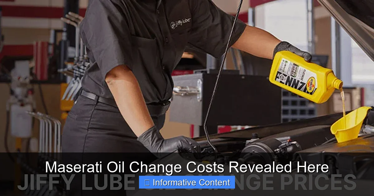 Maserati Oil Change Costs Revealed Here