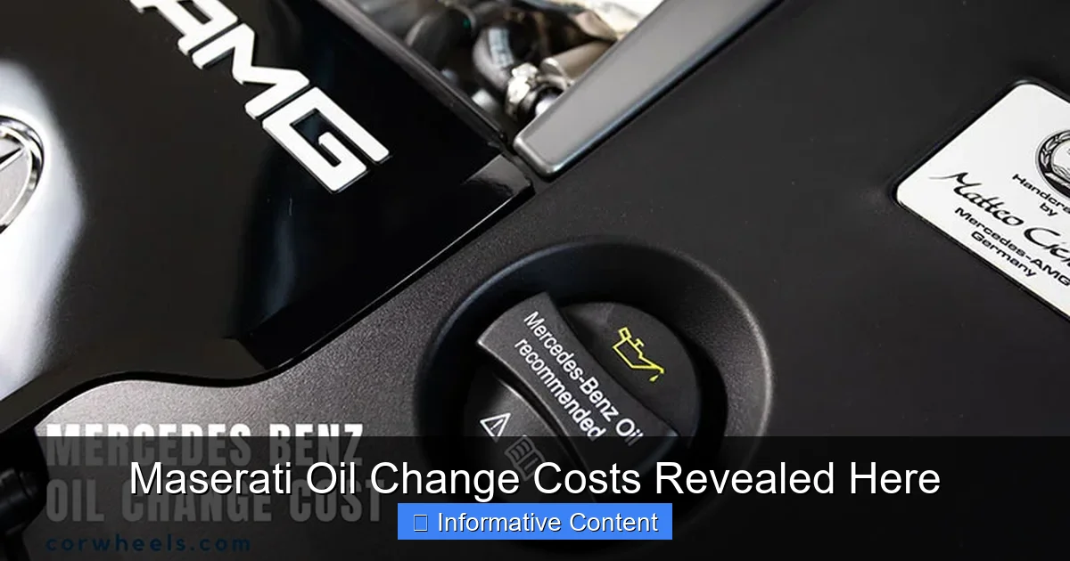Maserati Oil Change Costs Revealed Here