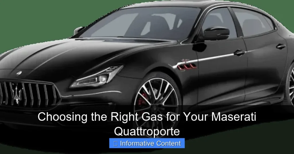 Choosing the Right Gas for Your Maserati Quattroporte