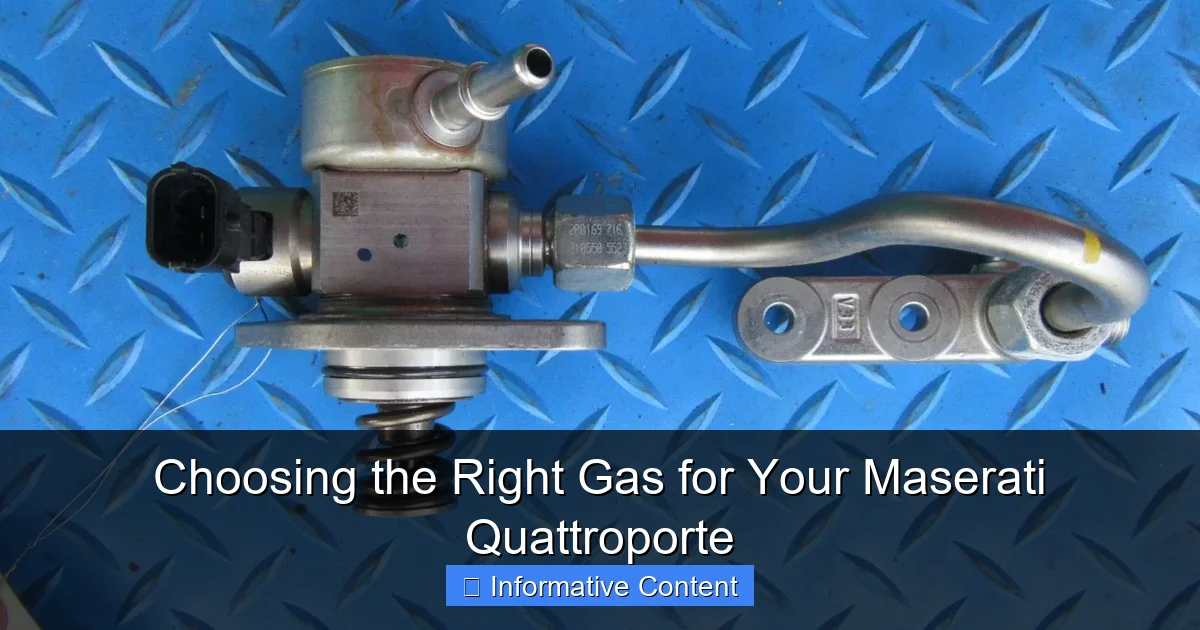 Choosing the Right Gas for Your Maserati Quattroporte