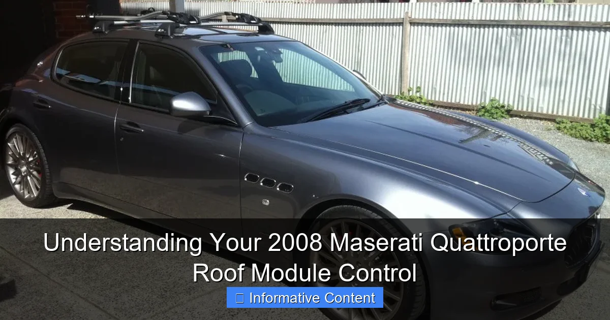 Understanding Your 2008 Maserati Quattroporte Roof Module Control