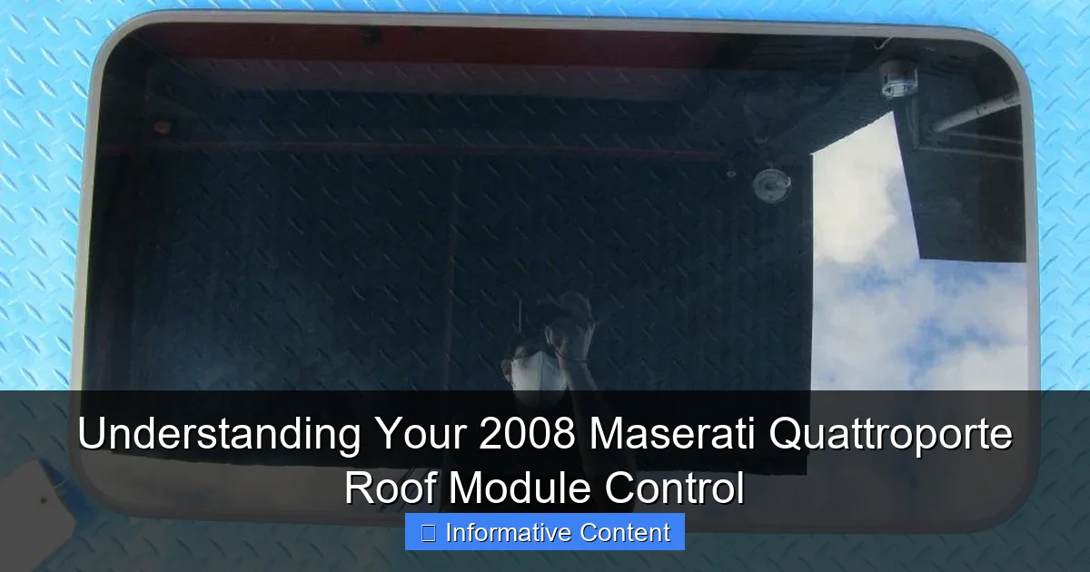 Understanding Your 2008 Maserati Quattroporte Roof Module Control