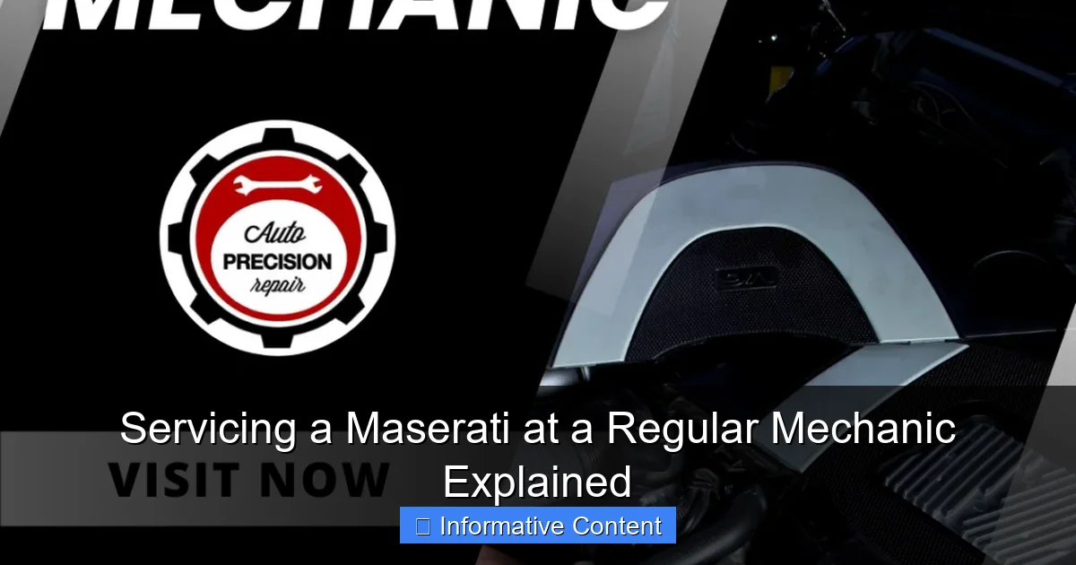 Servicing a Maserati at a Regular Mechanic Explained