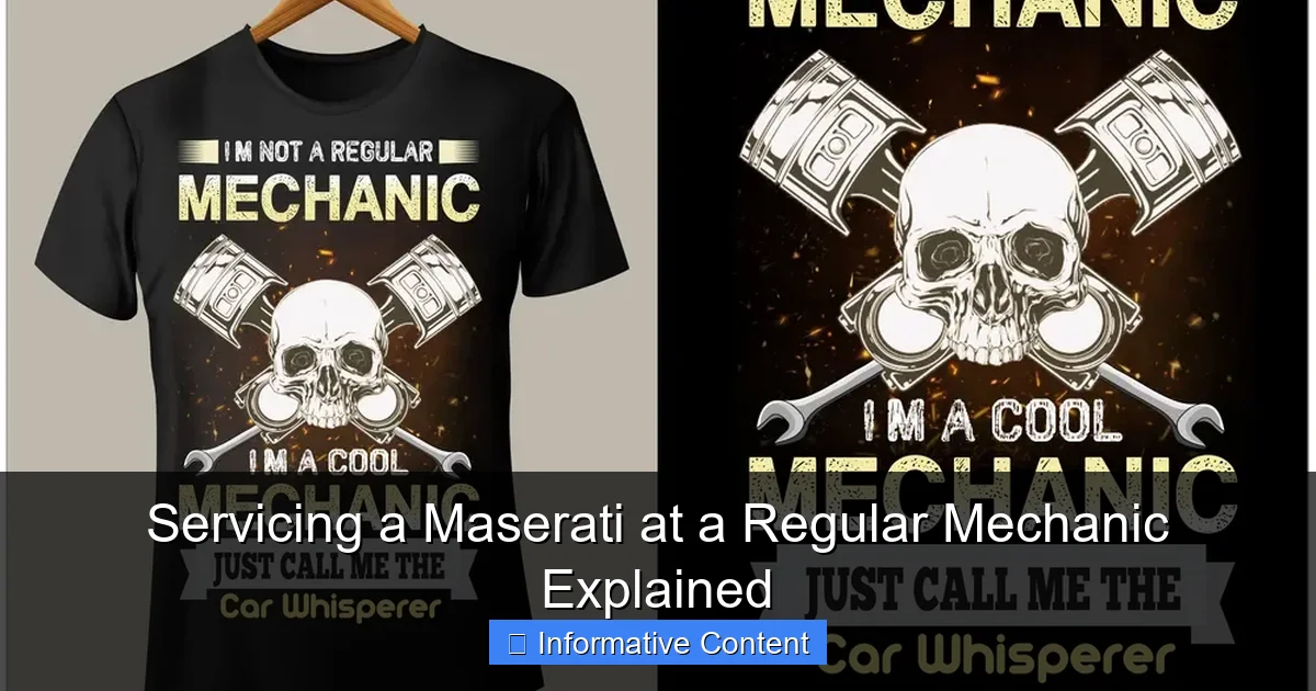 Servicing a Maserati at a Regular Mechanic Explained