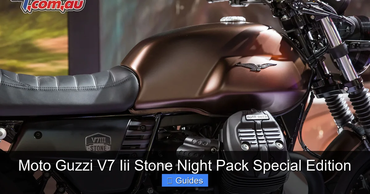 Moto Guzzi V7 Iii Stone Night Pack Special Edition
