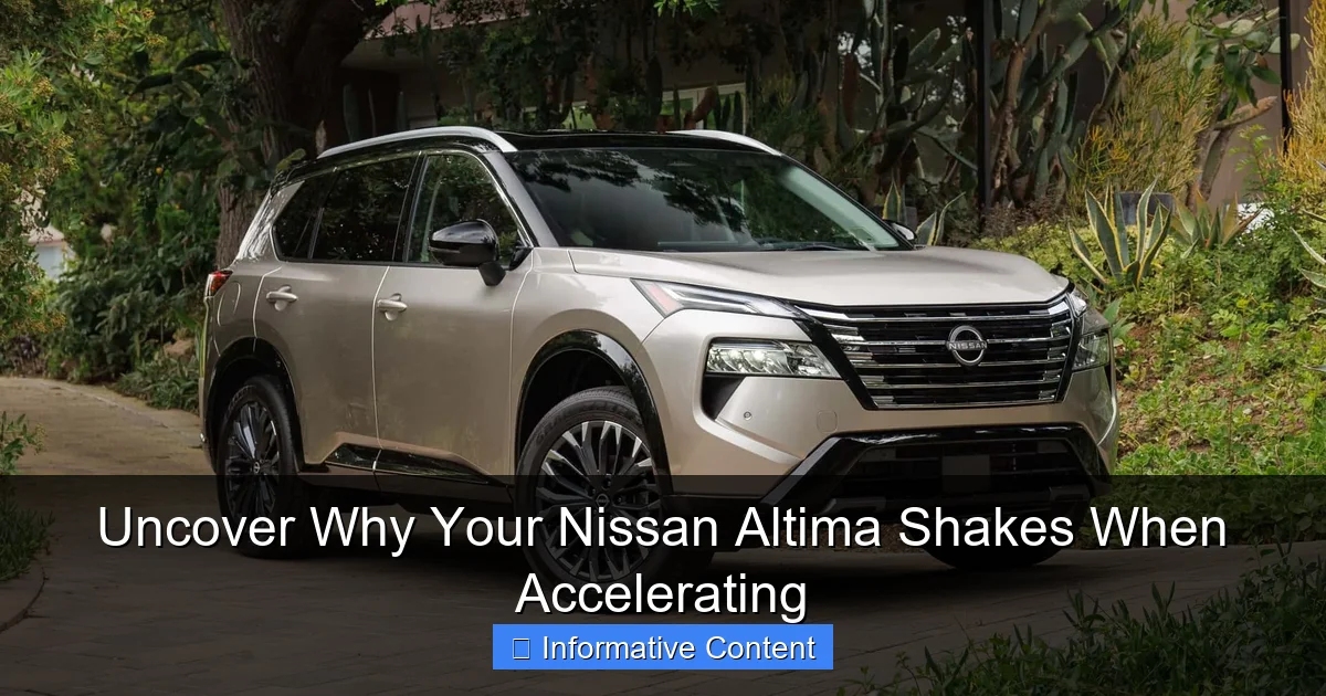 Uncover Why Your Nissan Altima Shakes When Accelerating