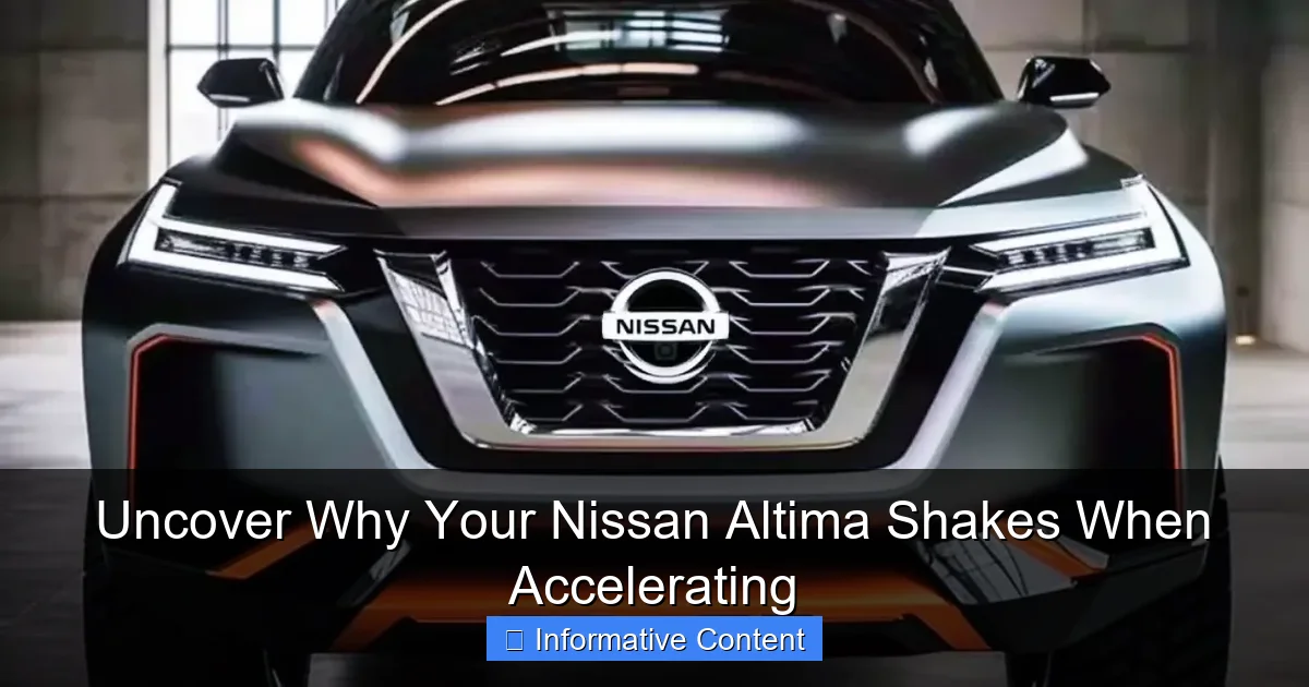 Uncover Why Your Nissan Altima Shakes When Accelerating