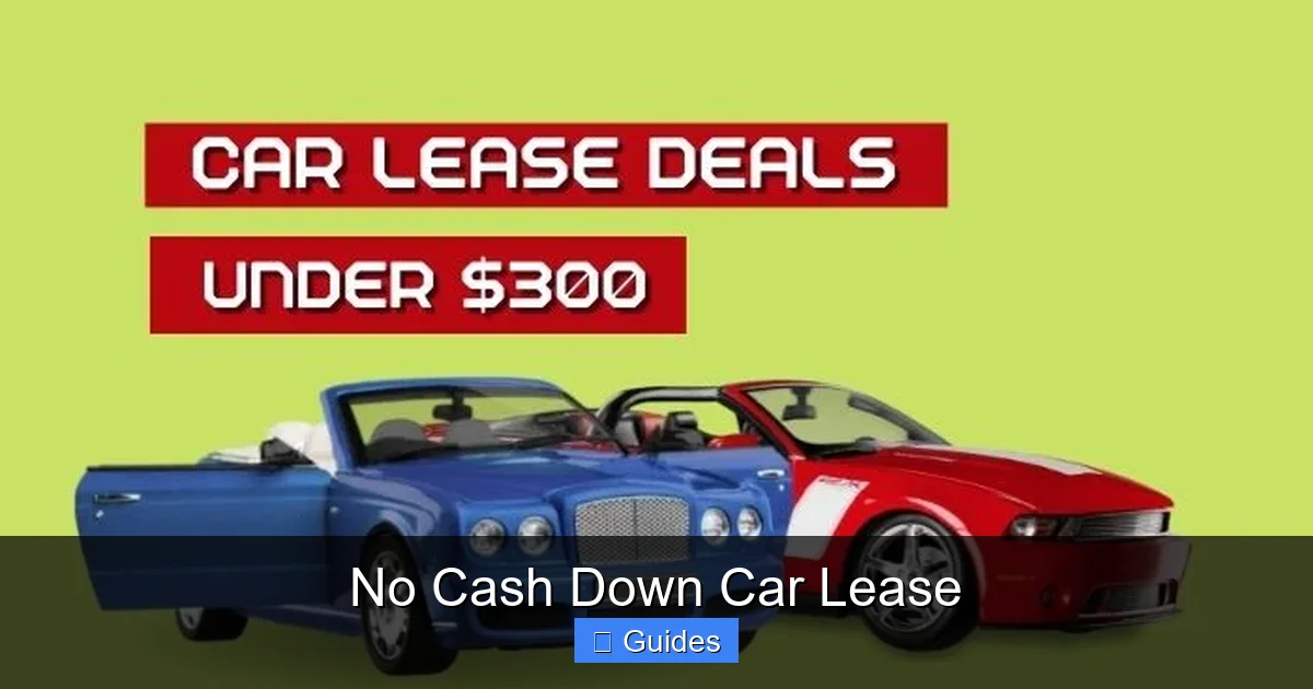 No Cash Down Car Lease