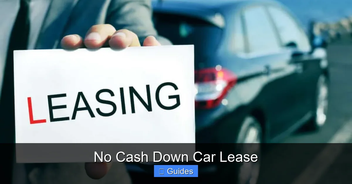 No Cash Down Car Lease