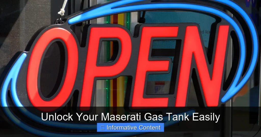 Unlock Your Maserati Gas Tank Easily