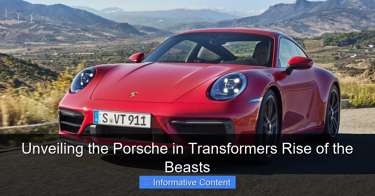 Unveiling the Porsche in Transformers Rise of the Beasts