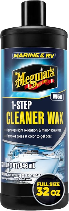 Meguiar's One Step Cleaner Wax for Fiberglass Campers Removes Light De