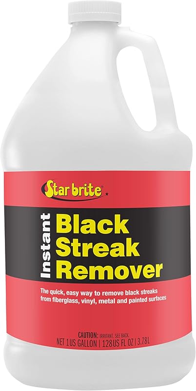 Star brite Instant Black Streak Remover dissolves grease and stains on