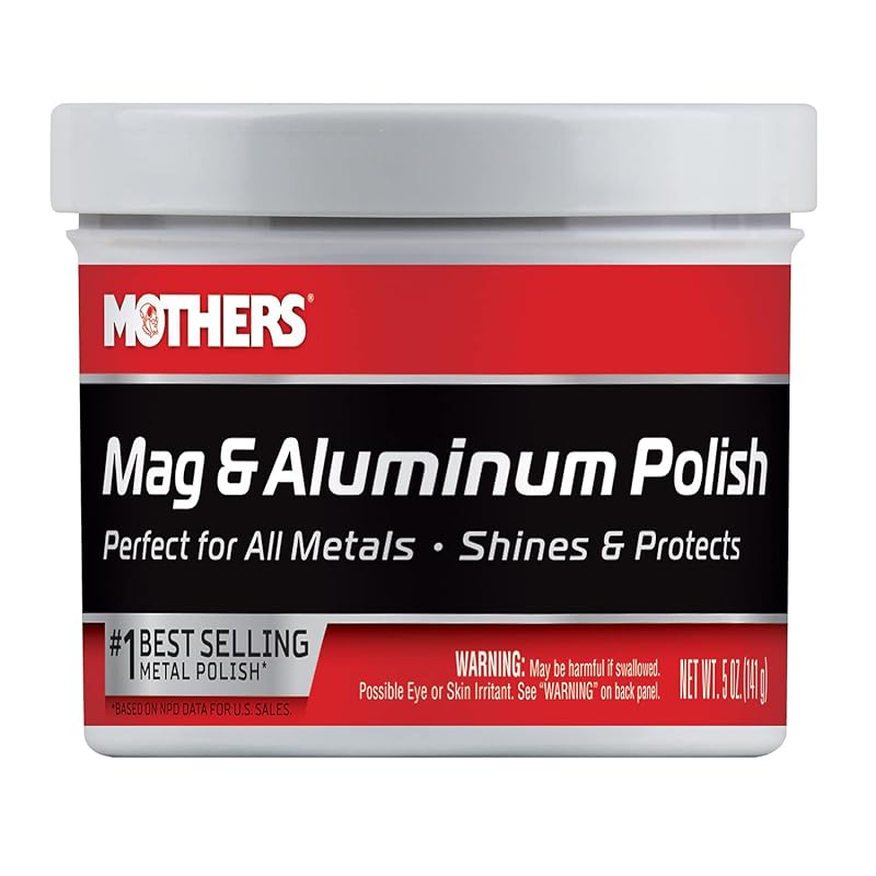 Mothers Mag & Aluminum Polish for Uncoated Metals Including Wheels and