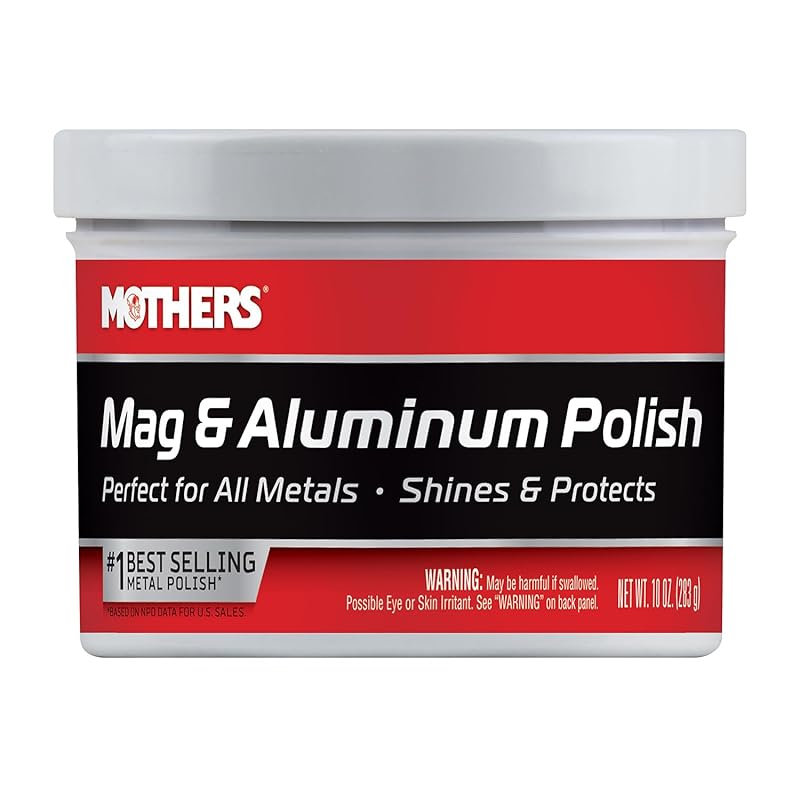 Mothers Mag and Aluminum Polish works on uncoated metals like aluminum