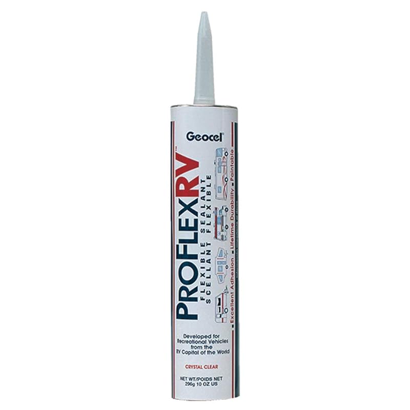 Geocel 28100V Pro Flex RV Flexible Sealant in a 10-Ounce Clear Cartrid