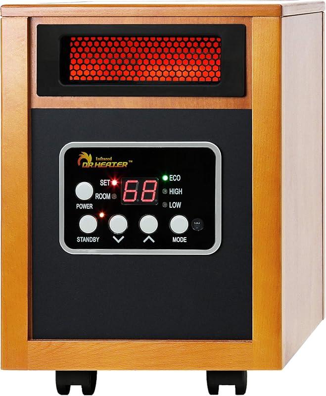 Dr Infrared Heater Portable 1500-Watt Space Heater in Cherry Color for