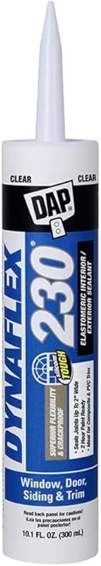 12 Pack of 10.1 Oz Dap 18305 Dynaflex 230 Clear Premium Window, Door, 