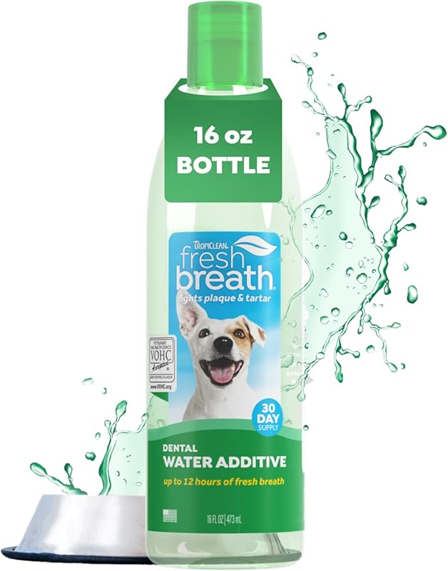 TropiClean Water Additive for Dogs Cleans Teeth and Freshens Breath fo