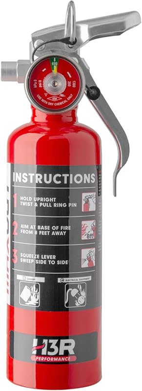 MaxOut Mini 1.0 lb Purple K Dry Chemical Fire Extinguisher for Vehicle