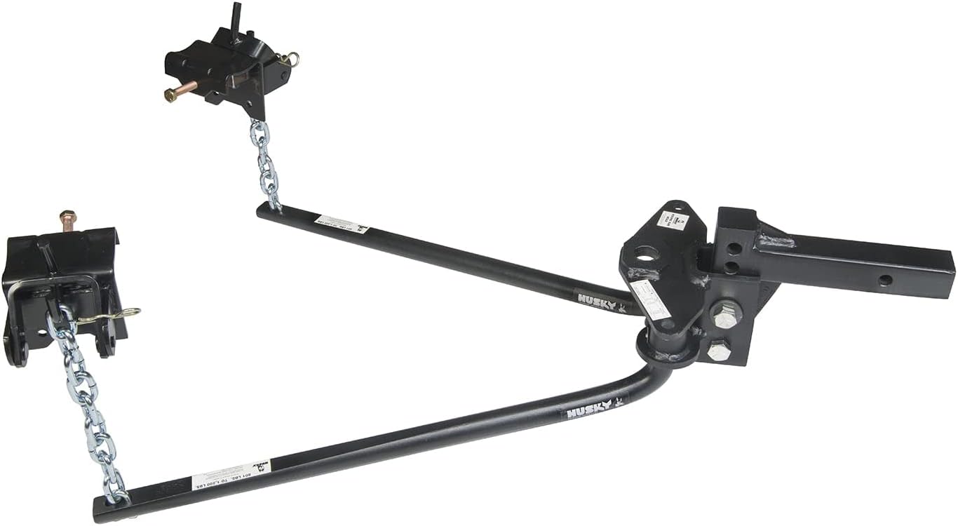 Husky 31423 Round Bar Weight Distribution Hitch with Bolt-Together Ass