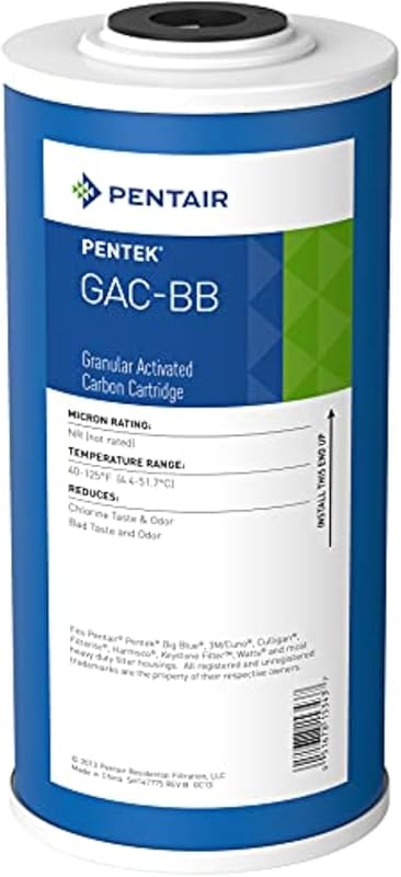 Pentair Pentek GAC-BB Big Blue Carbon Water Filter, 10-Inch, Whole Hou