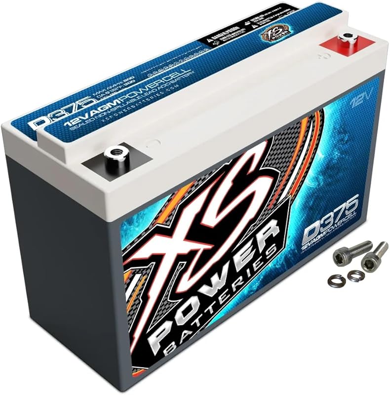 XS Power D375 800 Amp 12V 17Ah AGM Deep Cycle Battery for Car Stereo S