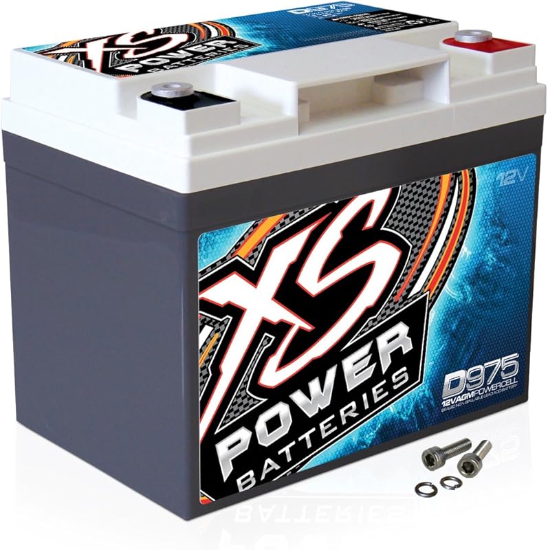 XS Power D975 2100 Amp 12V 43Ah AGM Deep Cycle Battery for Car Stereo