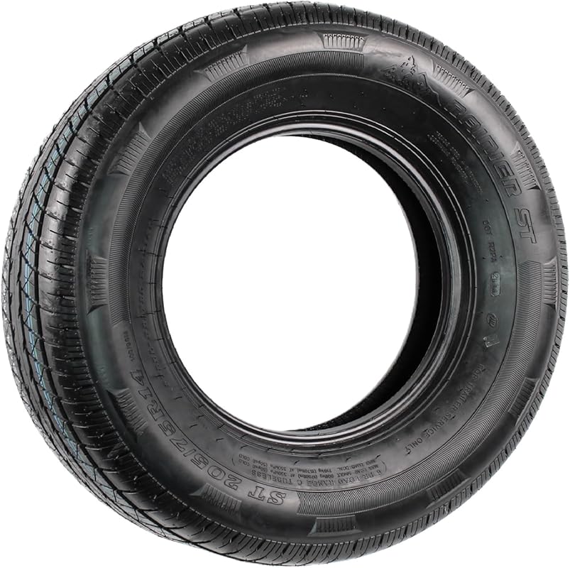 eCustomrim ST205/75R14 Deep Tread Steel-Belted Radial Trailer Tire wit