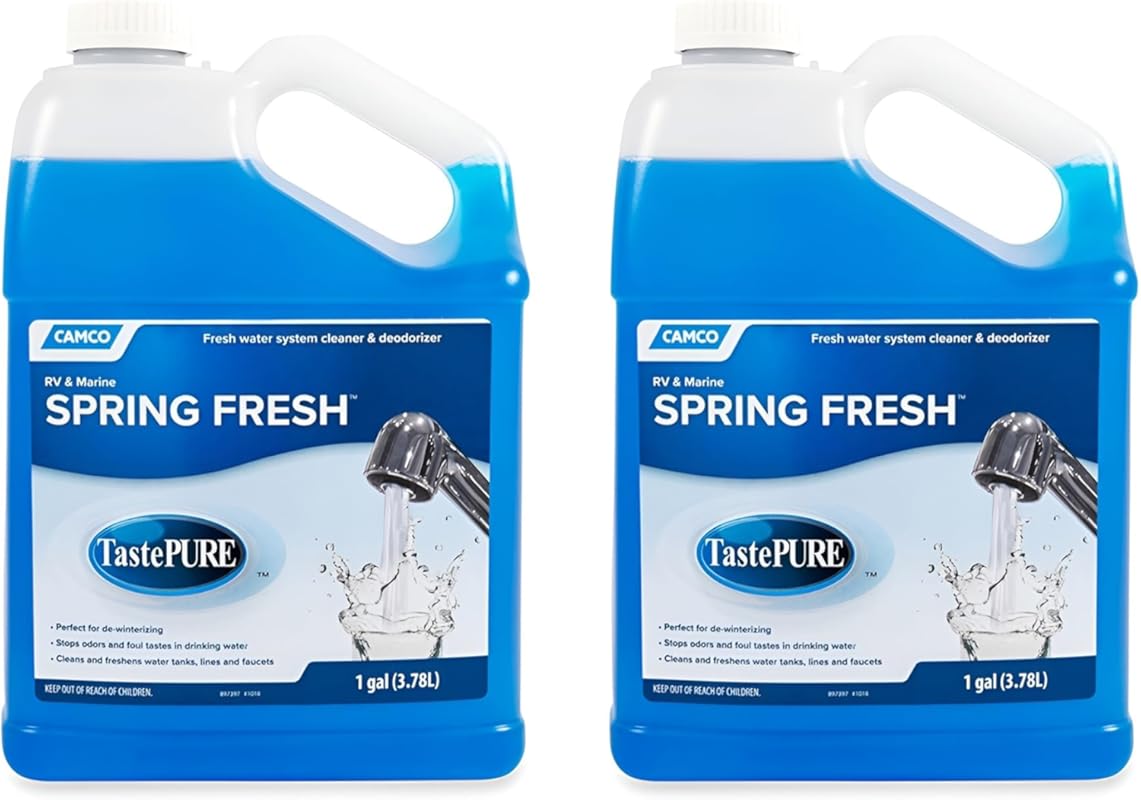 Camco 2 Pack TastePure Water System Cleaner and Deodorizer for RVs, Sp